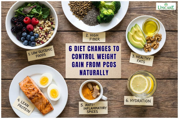 6 Diet Changes to Control Weight Gain from PCOS Naturally