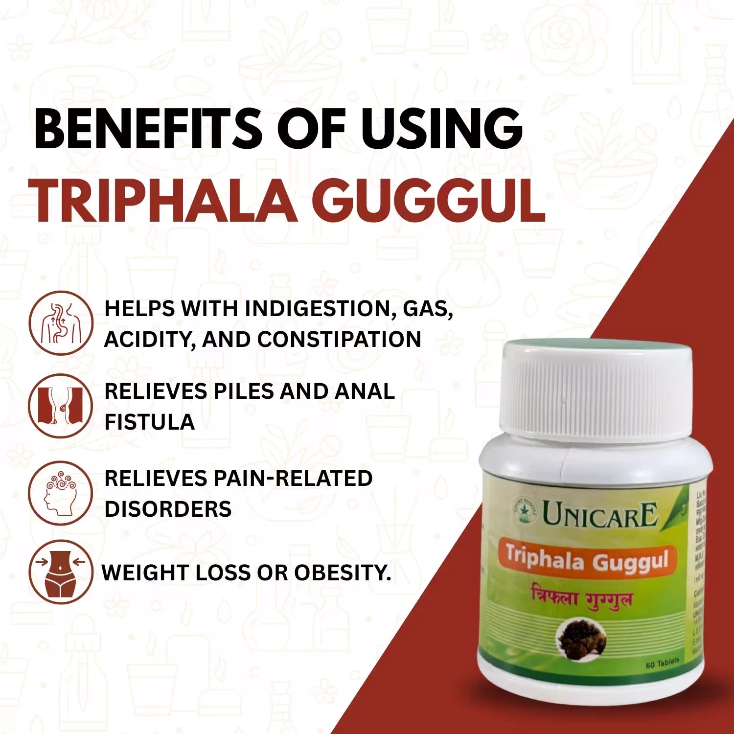 triphala Guggul benefits – supports metabolism, detox, and constipation relief