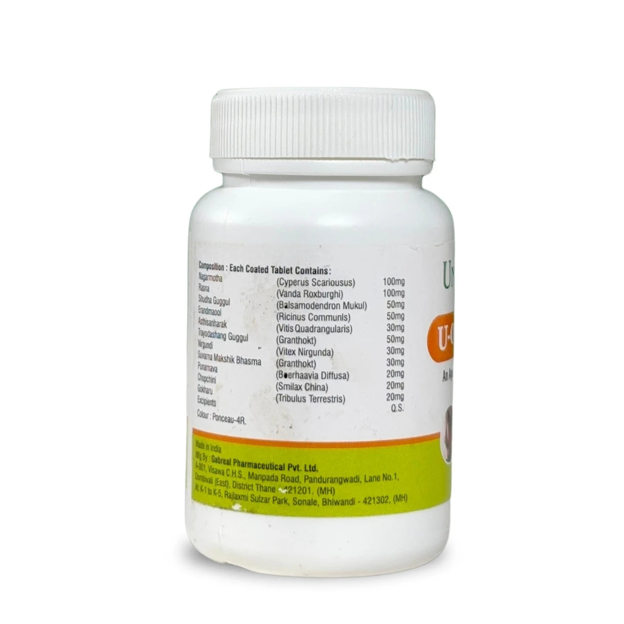 ingredients name with quantity use for u-ortho