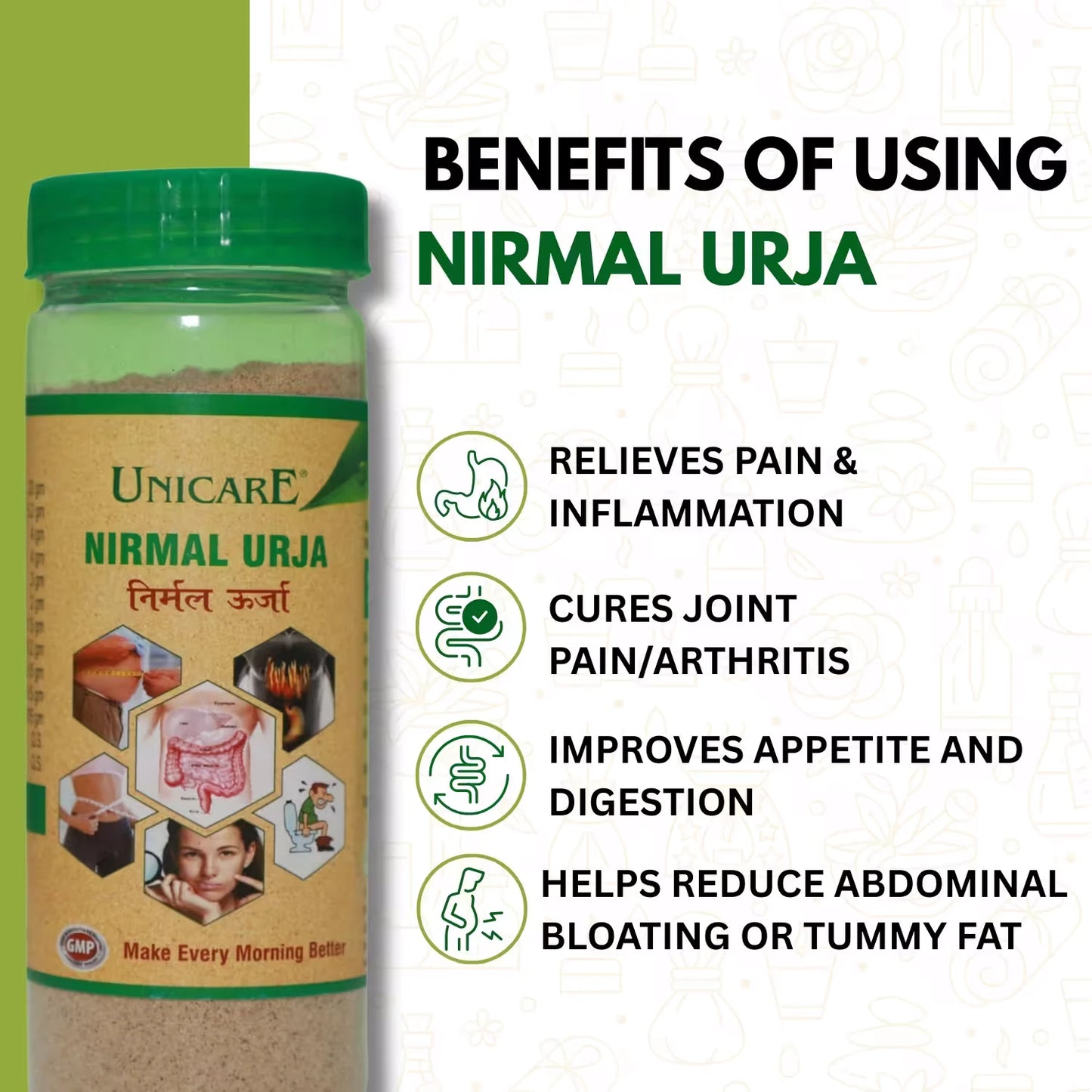 best ayurvedic remedy for acidity, gas and bloating in nndia unicare's nirmal Urja