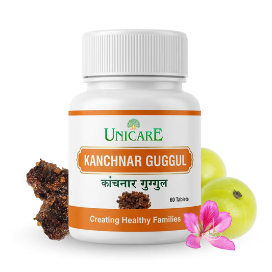 Kanchanar Guggul Ayurvedic tablets for thyroid wellness and PCOS support