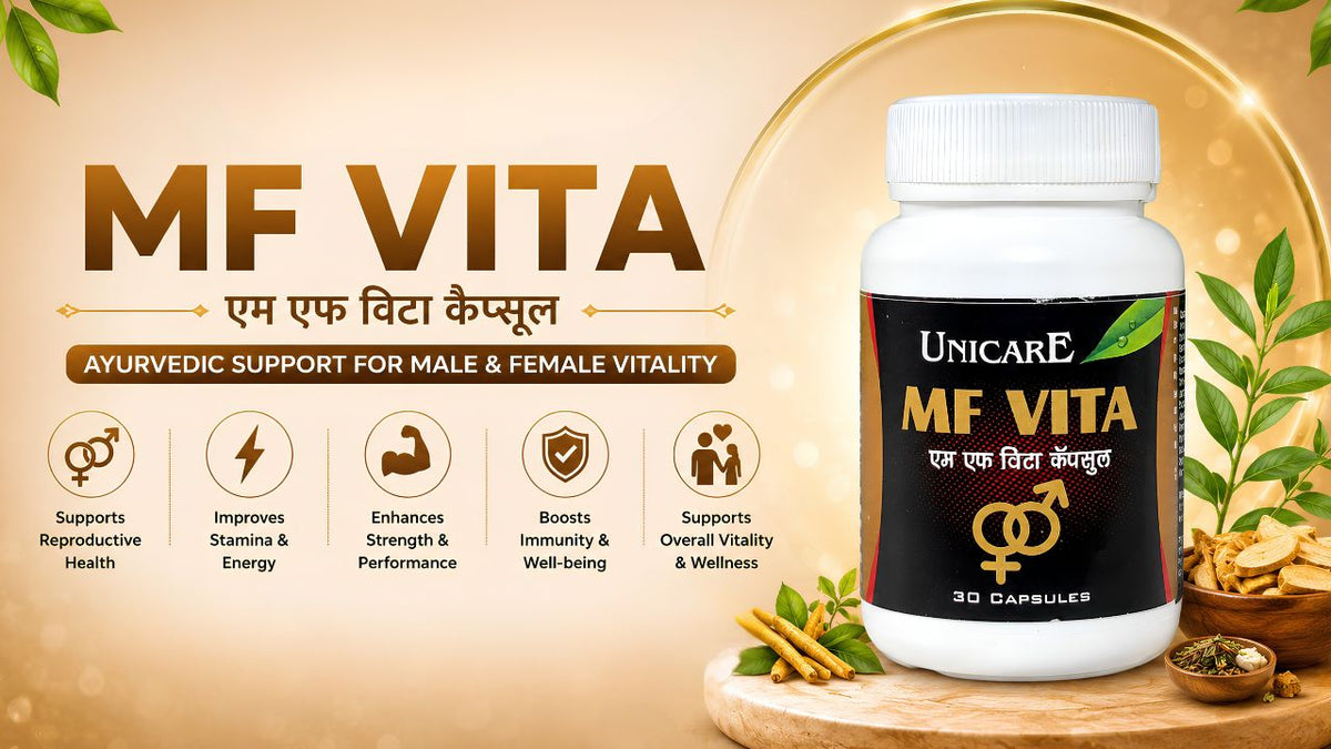 MF Vita Ayurvedic capsules for energy, stamina and immunity support - Information Card 1