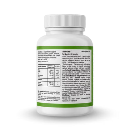 Spirulina with Aloe Vera supplement capsules