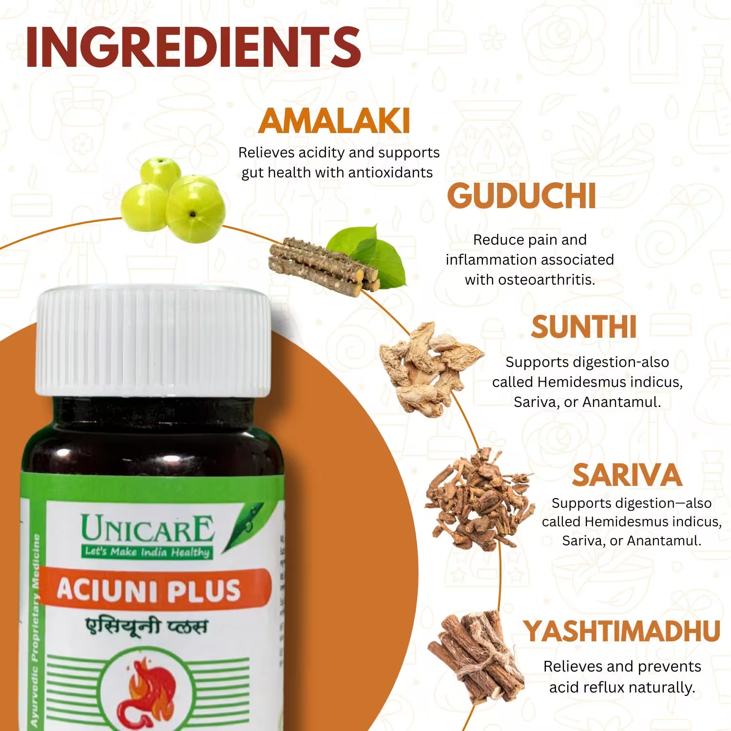 Ayurvedic medicine for gas, acidity, and overall gut health support