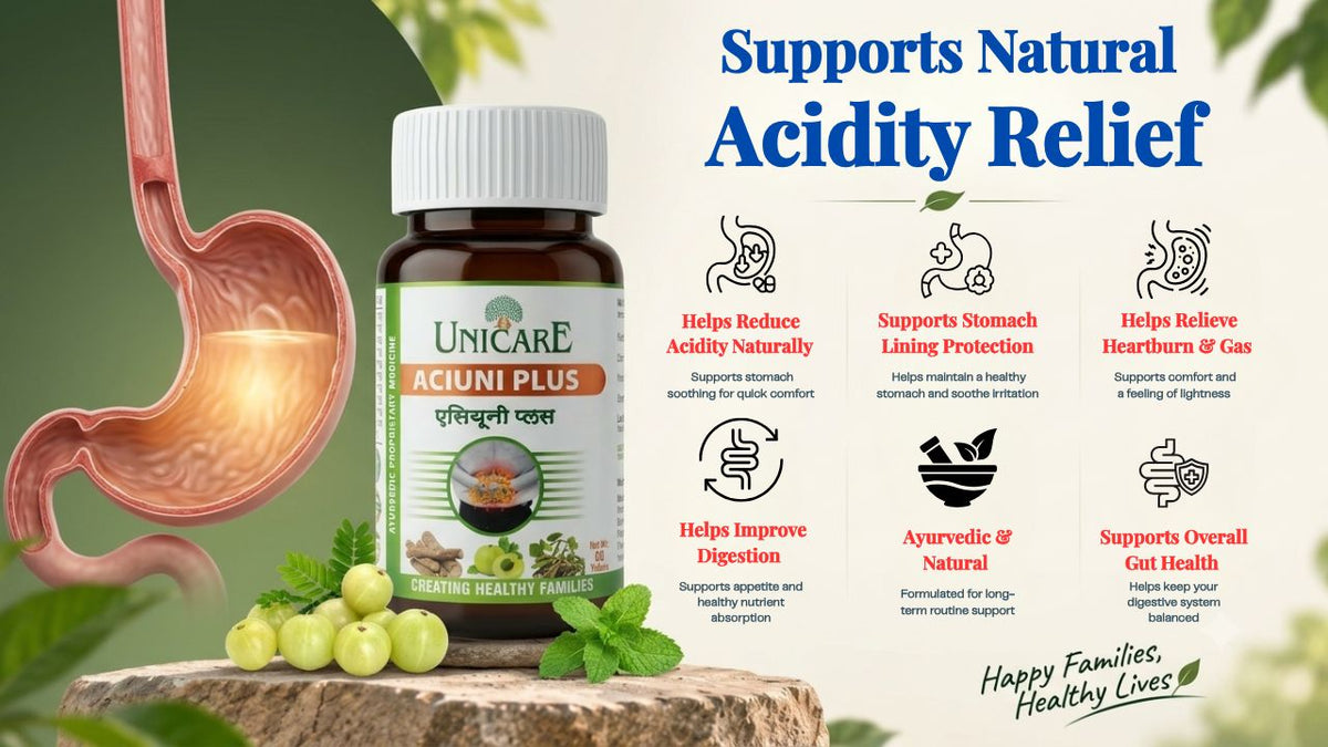 Ayurvedic tablets for acidity, gas and digestive health - Information Card 1