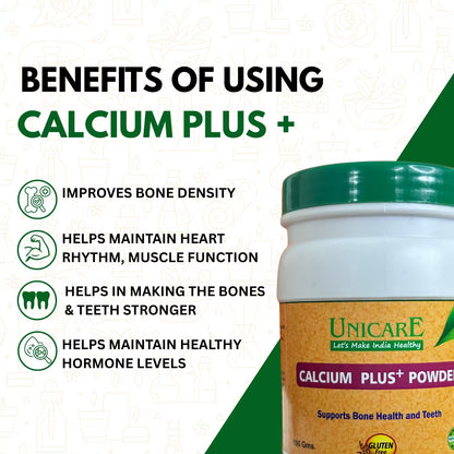 Calcium powder for women to support bone strength and health