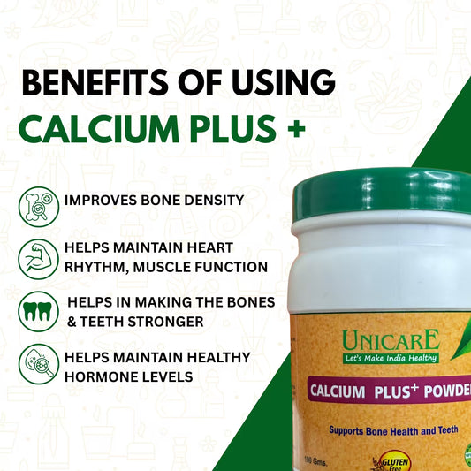 Calcium powder for women to support bone strength and health