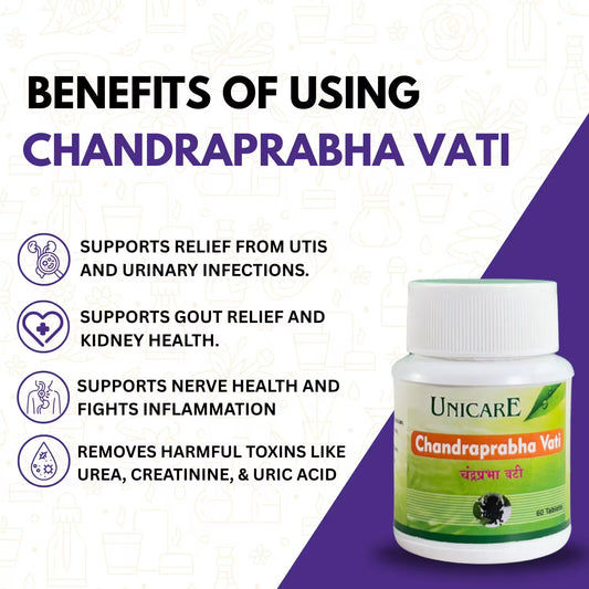 unicare chandraprabha vati tablets for urine infection and urinary problems