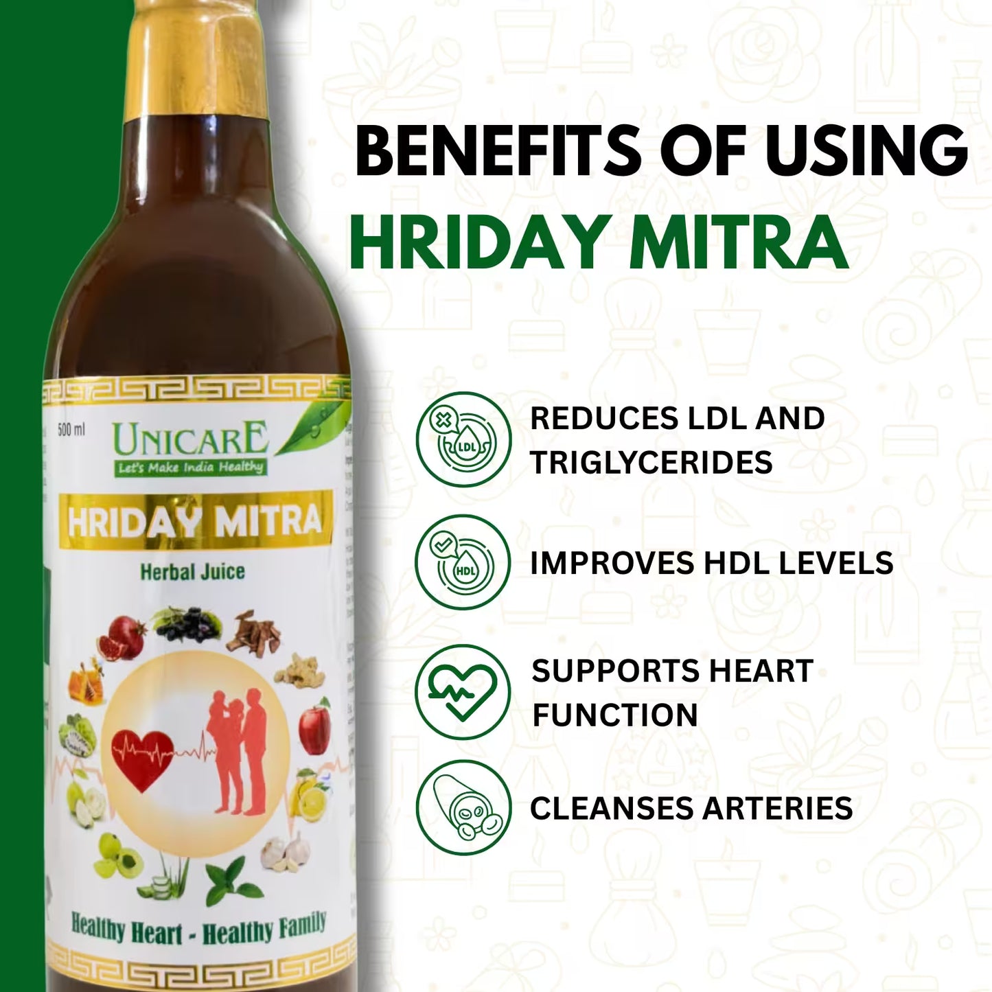 Herbal juice to reduce LDL cholesterol naturally in India