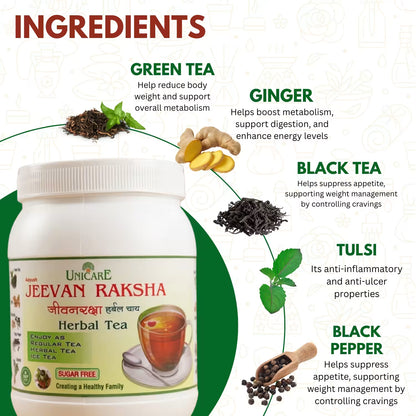 Sugar free detox herbal tea with natural ingredients for digestive health