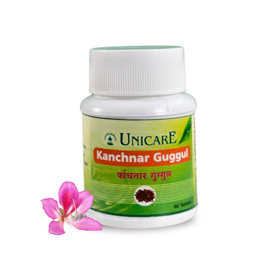 Kanchanar Guggul Ayurvedic tablets for thyroid wellness and PCOS support