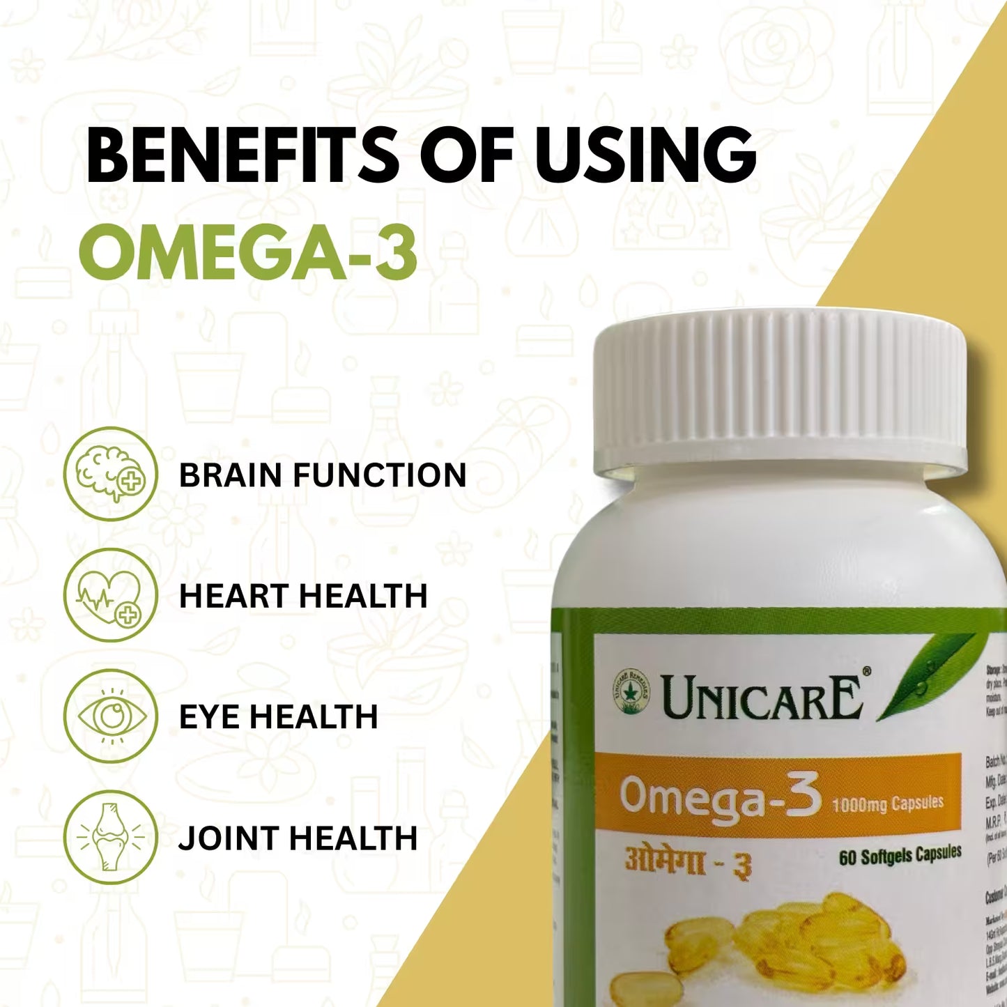 Buy Omega 3 Fatty Acids 1000mg Capsules – Daily Health Support