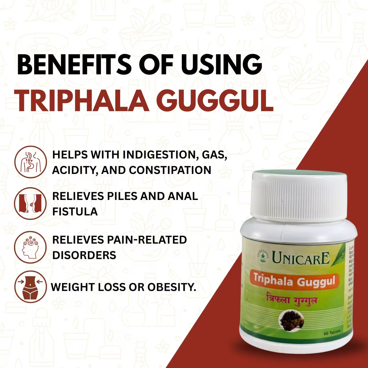 Natural Ayurvedic tablets for gut health, detoxification and bowel regularity