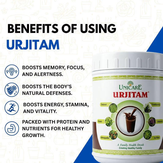 Urjitam Powder: Ayurvedic Supplement for Brain Power, Energy & Immunity