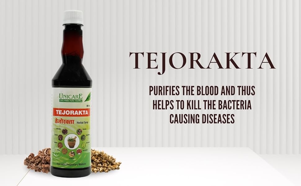 unicare tejorakta herbal syrup for blood purification medicine