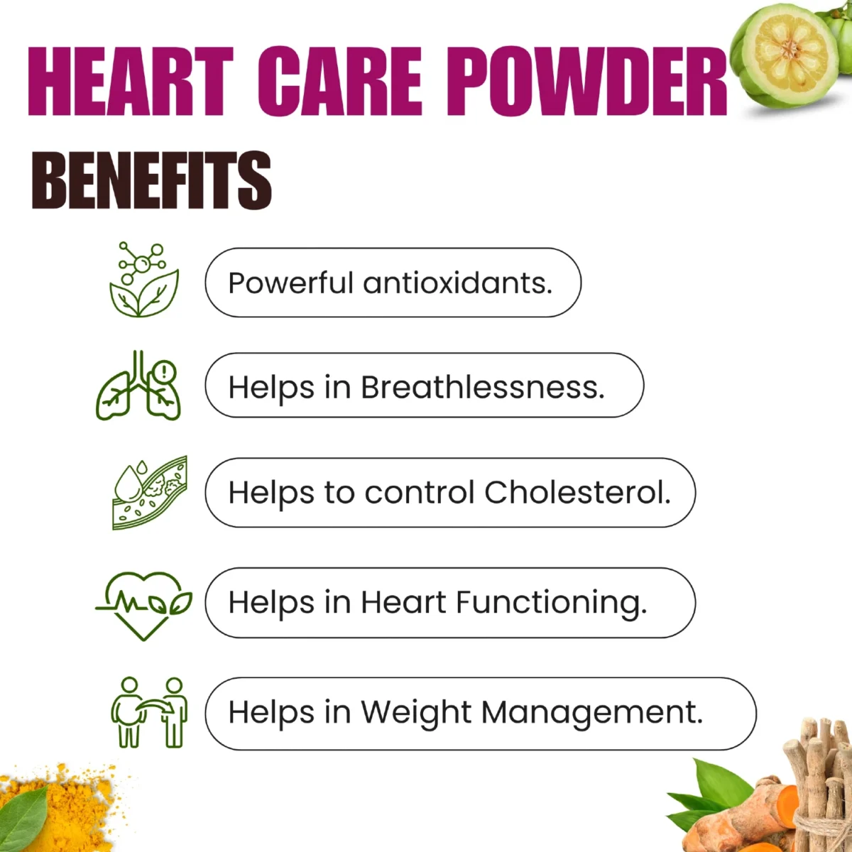 key benefits of heart care powder