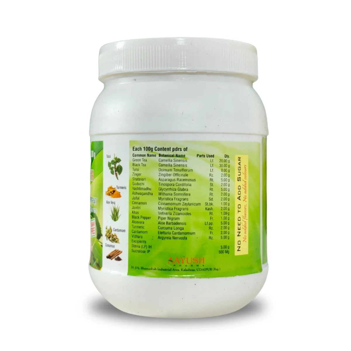 ingredients name with quantity use for jeevan raksha herbal tea