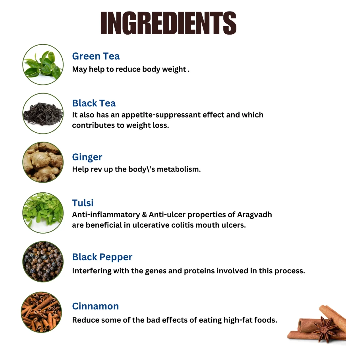 key ingredients use for jeevan raksha herbal tea