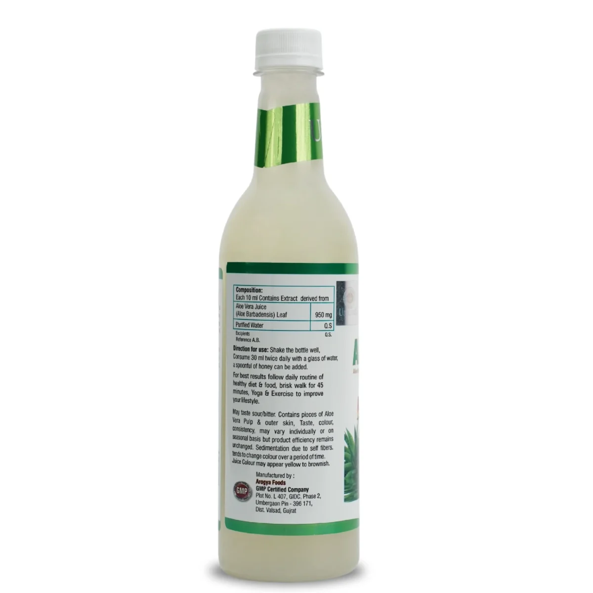 ingredients name with quantity use for aloe vera juice
