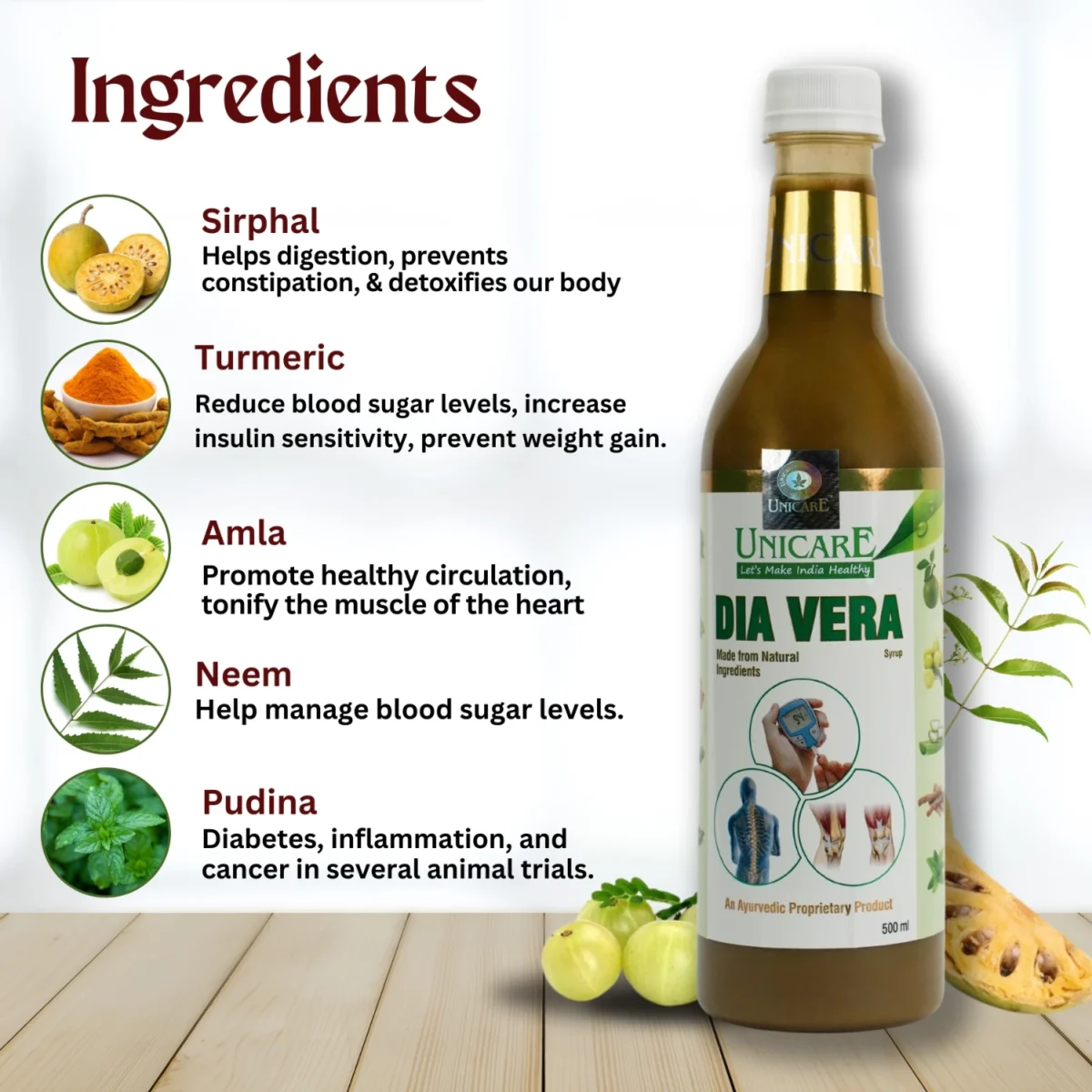 key ingredients of dia vera