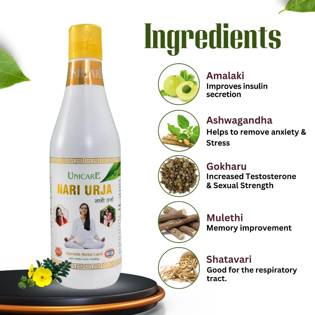 key ingredients use for nari urja