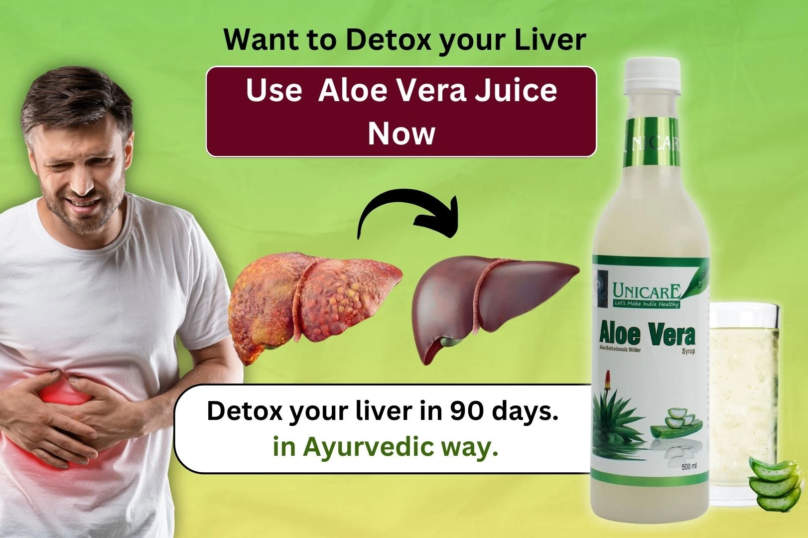aloe vera juice good for fatty liver by unicare remedies