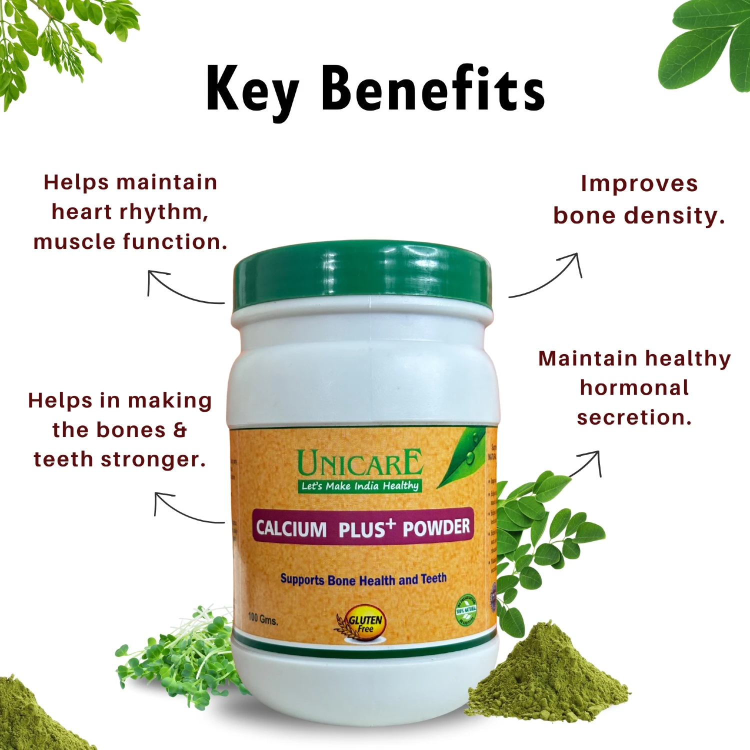 major key benefits of calcium plus powder